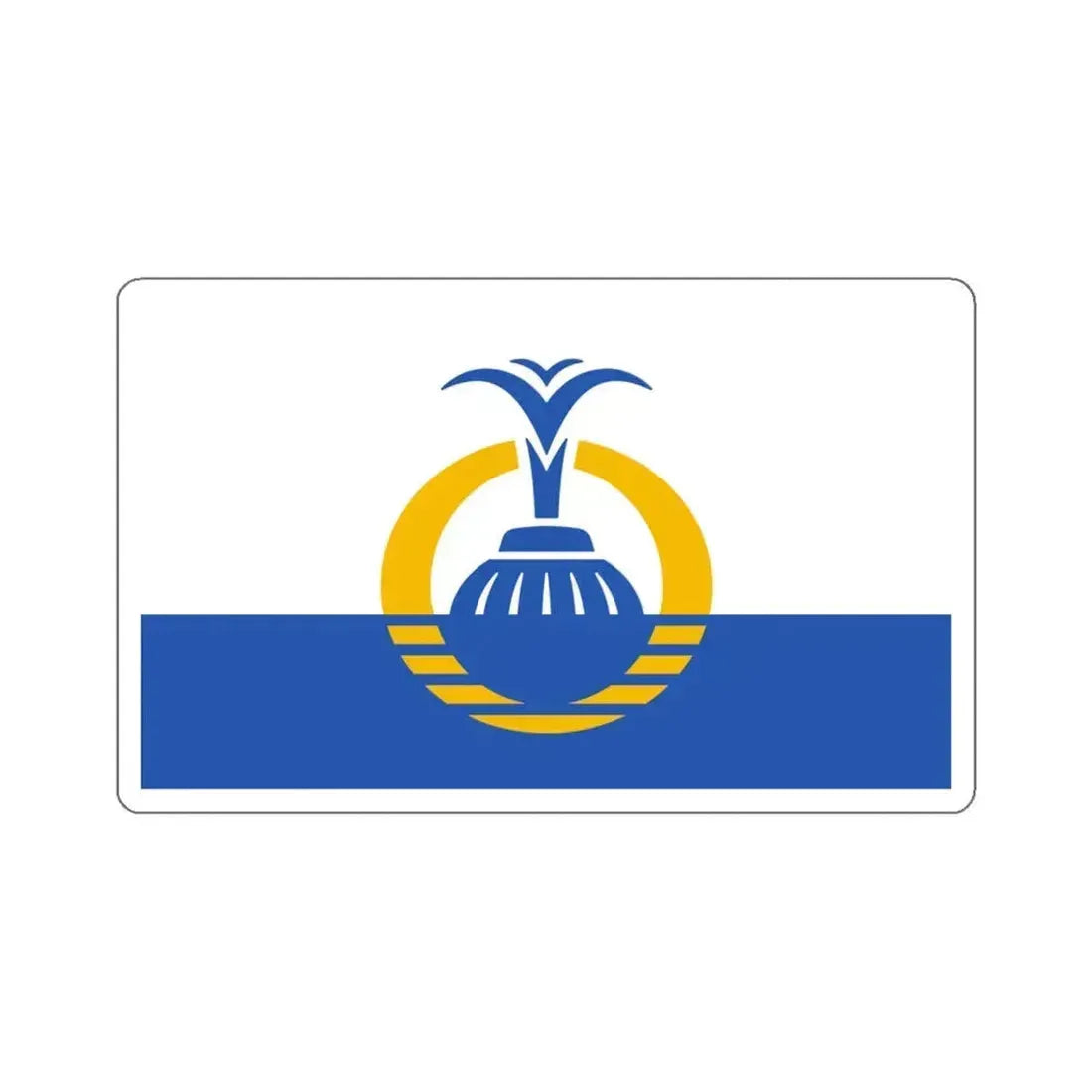 Flag of Orlando, Florida - STICKER Vinyl Kiss-Cut Decal 6 Inch White - The Sticker Space