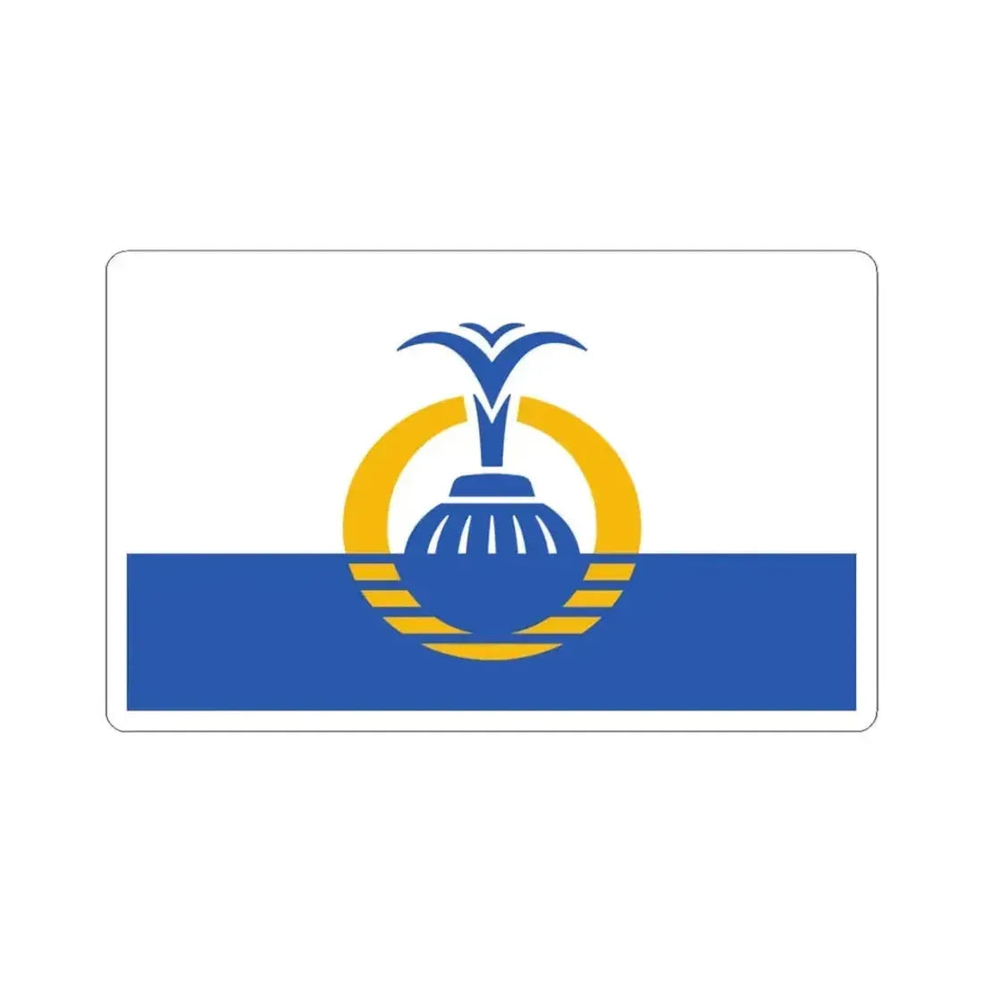 Flag of Orlando Florida (United States) STICKER Vinyl Kiss-Cut Decal 3 Inch White - The Sticker Space