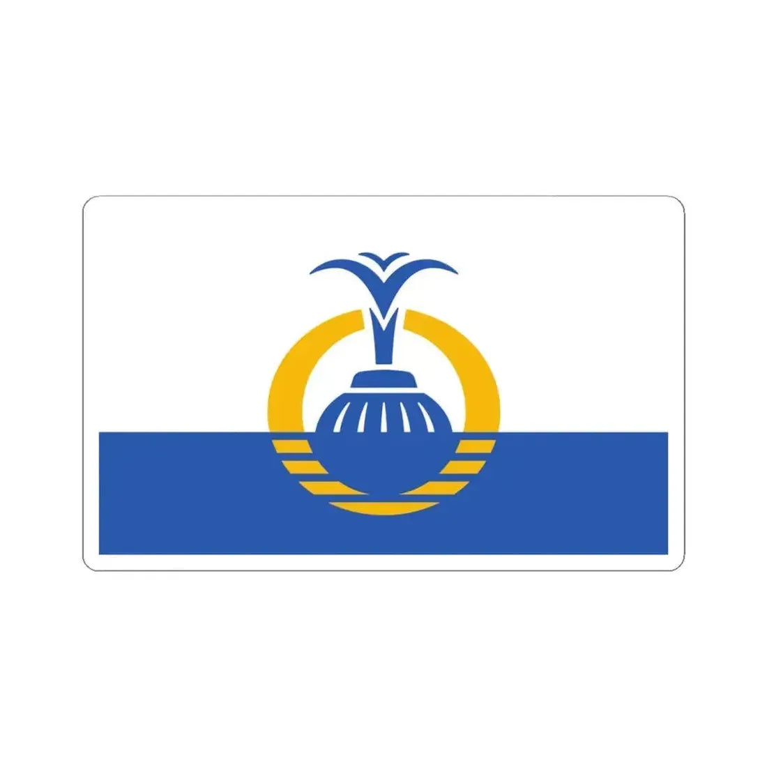 Flag of Orlando Florida (United States) STICKER Vinyl Kiss-Cut Decal 4 Inch White - The Sticker Space