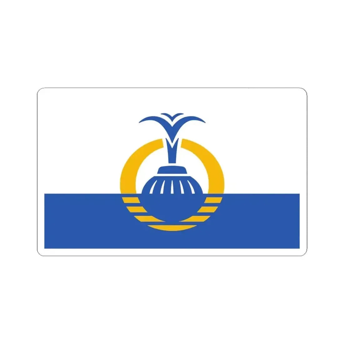 Flag of Orlando Florida (United States) STICKER Vinyl Kiss-Cut Decal 6 Inch White - The Sticker Space