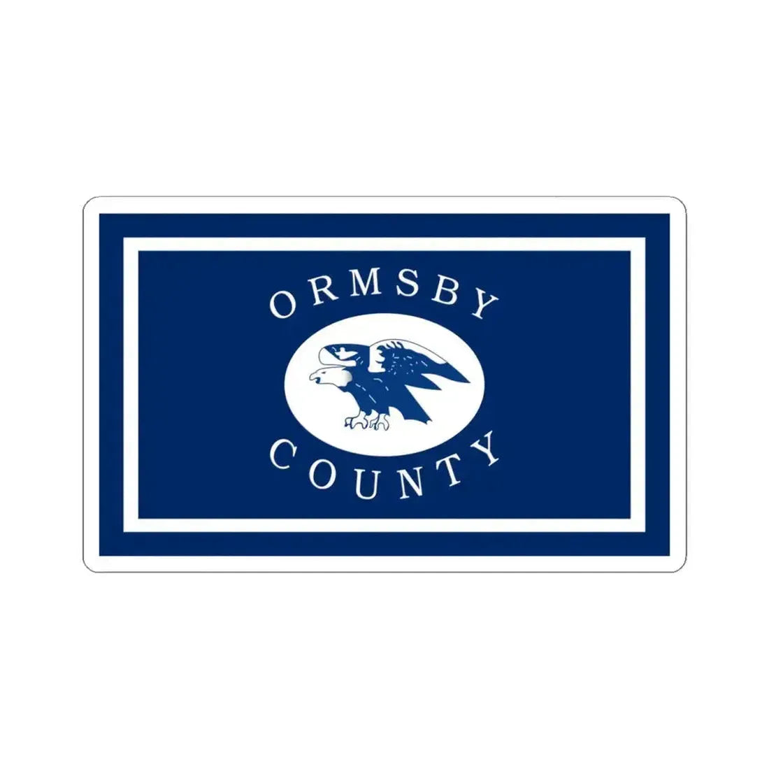 Flag of Ormsby County Nevada 1964-1969 (United States) STICKER Vinyl Kiss-Cut Decal 4 Inch White - The Sticker Space