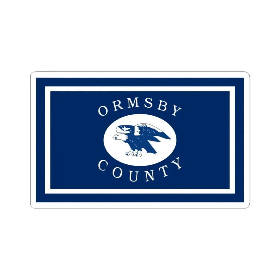 Flag of Ormsby County Nevada 1964-1969 (United States) STICKER Vinyl Kiss-Cut Decal 6 Inch White - The Sticker Space