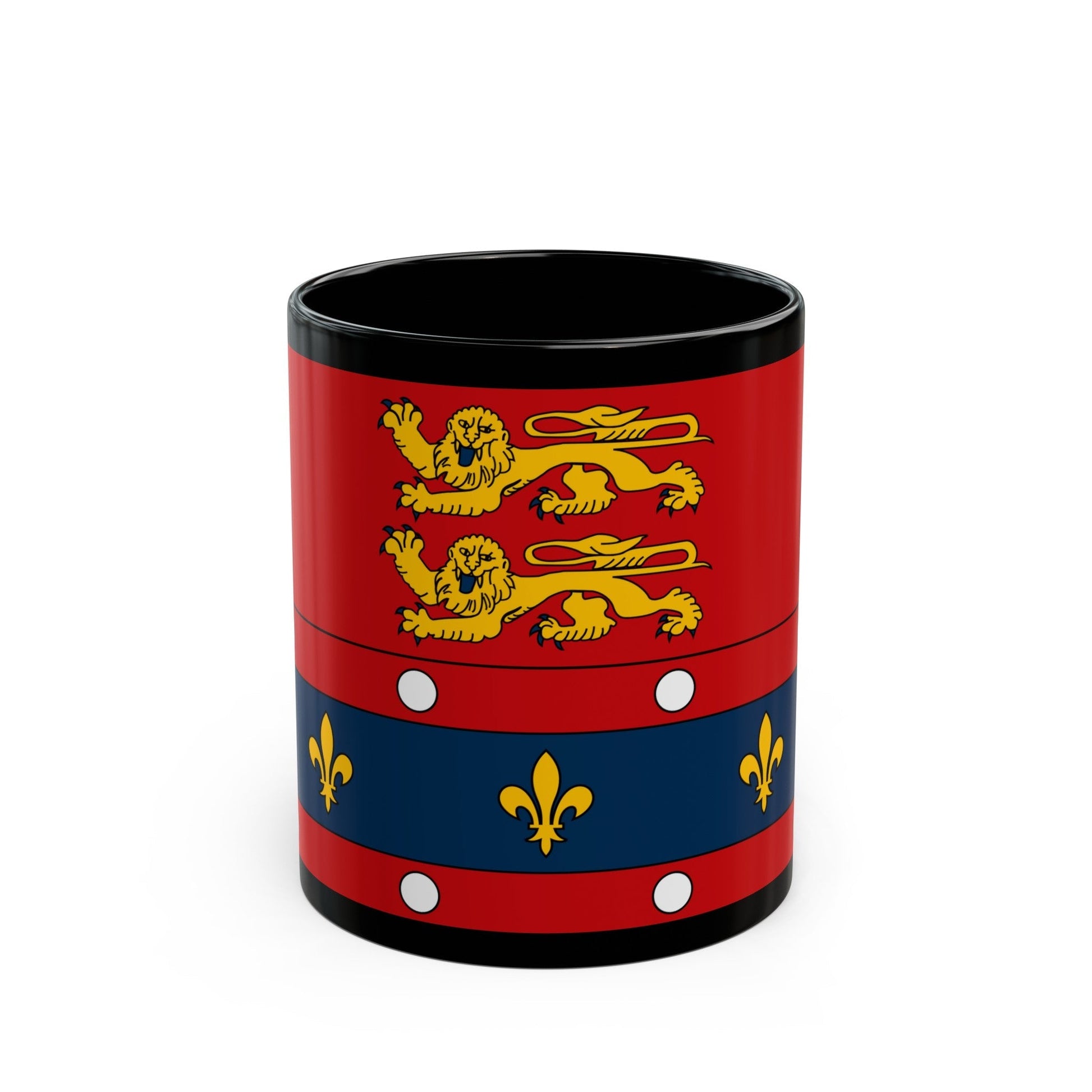 Flag of Orne France 2 - Black Coffee Mug-11oz-The Sticker Space