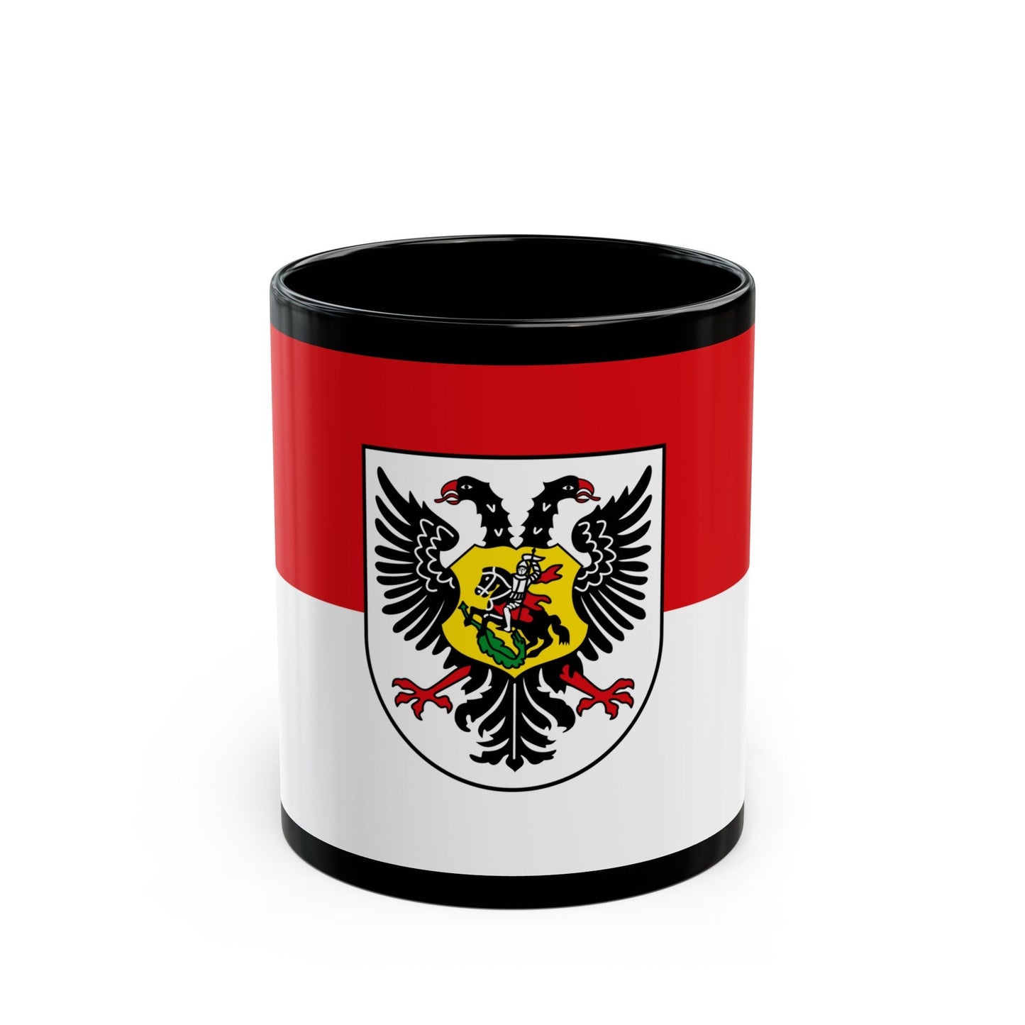 Flag of Ortenaukreis Germany - Black Coffee Mug-11oz-The Sticker Space