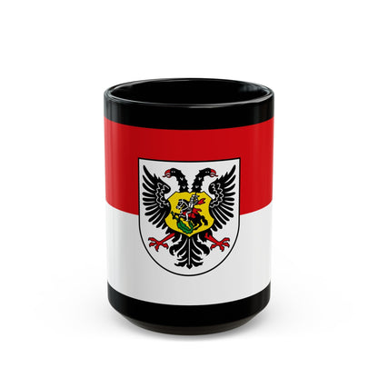 Flag of Ortenaukreis Germany - Black Coffee Mug-15oz-The Sticker Space