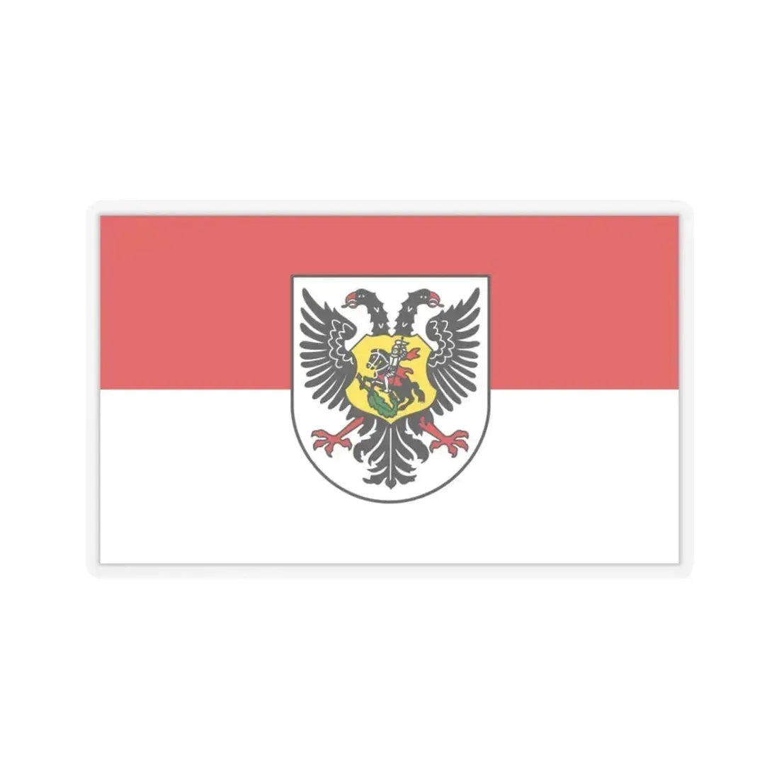 Flag of Ortenaukreis Germany - STICKER Vinyl Kiss-Cut Decal 3 Inch Transparent - The Sticker Space