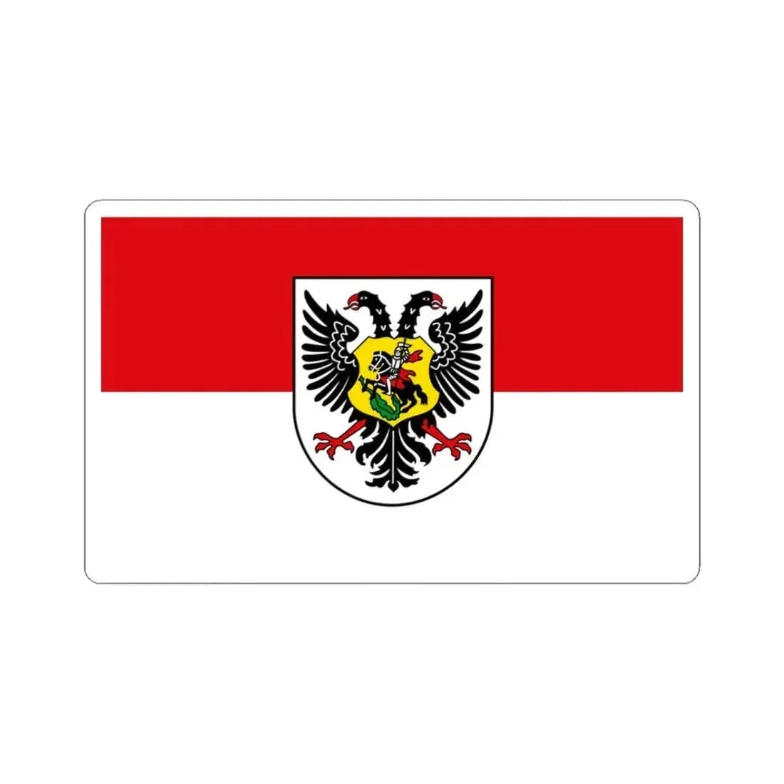 Flag of Ortenaukreis Germany - STICKER Vinyl Kiss-Cut Decal 3 Inch White - The Sticker Space