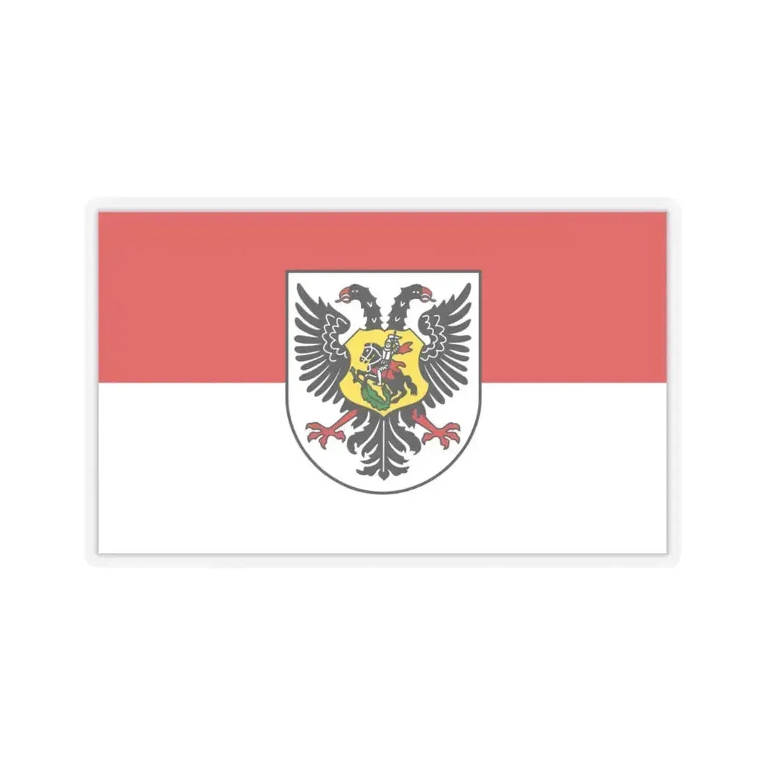 Flag of Ortenaukreis Germany - STICKER Vinyl Kiss-Cut Decal 4 Inch Transparent - The Sticker Space