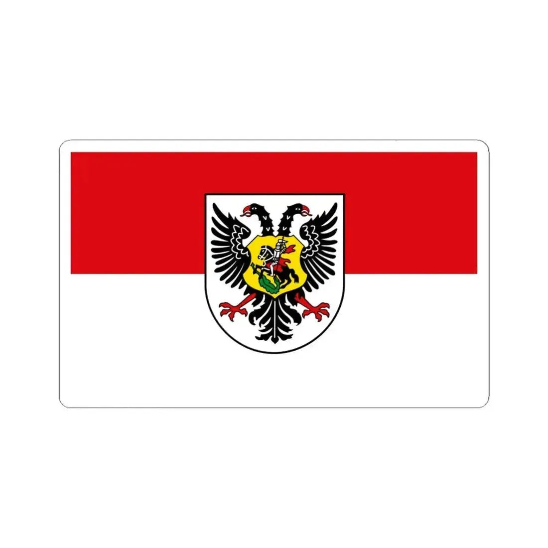 Flag of Ortenaukreis Germany - STICKER Vinyl Kiss-Cut Decal 6 Inch White - The Sticker Space