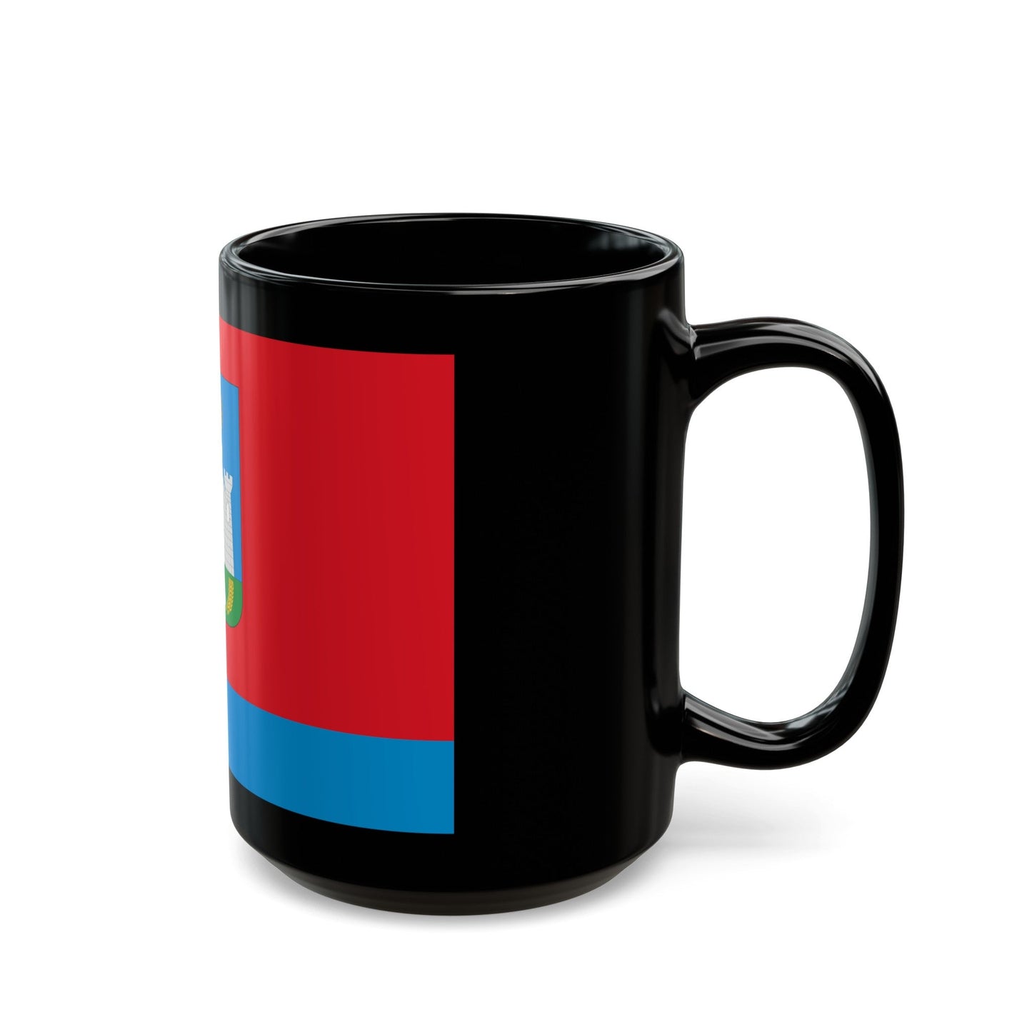 Flag of Oryol Oblast Russia - Black Coffee Mug-The Sticker Space