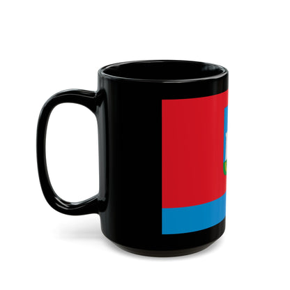 Flag of Oryol Oblast Russia - Black Coffee Mug-The Sticker Space