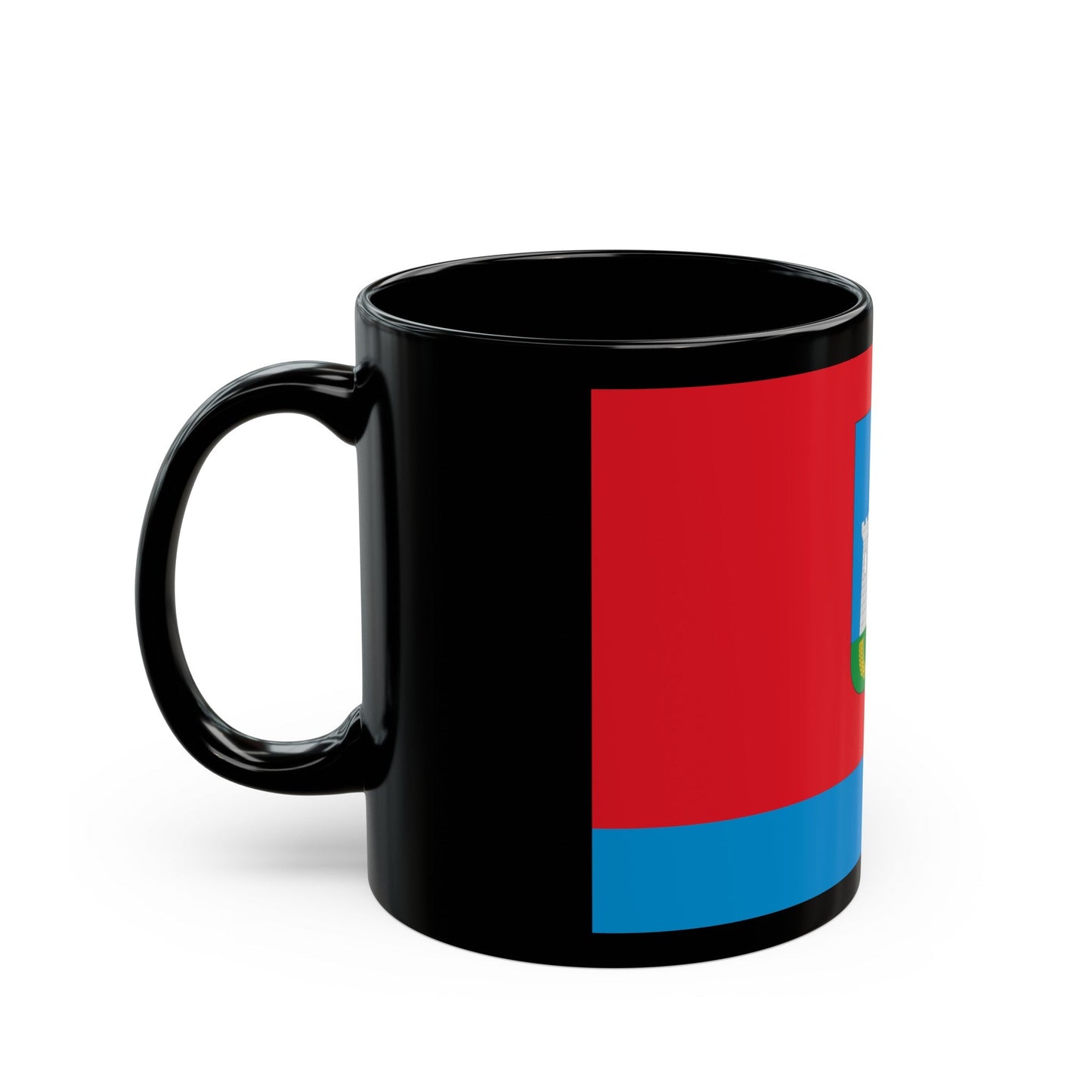 Flag of Oryol Oblast Russia - Black Coffee Mug-The Sticker Space