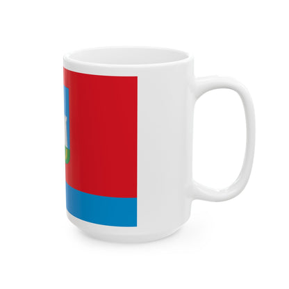 Flag of Oryol Oblast Russia - White Coffee Mug