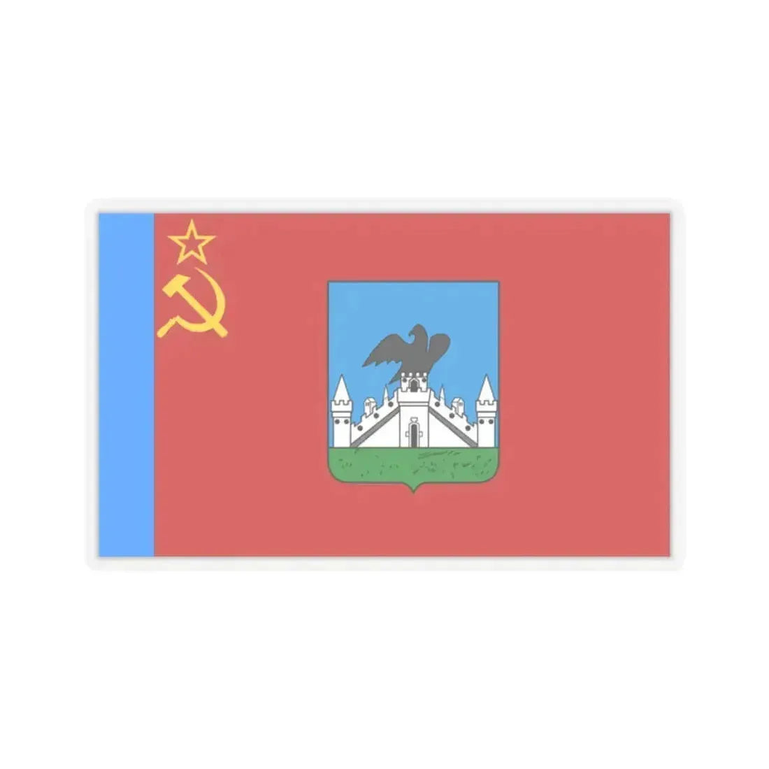 Flag of Oryol Russia - STICKER Vinyl Kiss-Cut Decal 2 Inch Transparent - The Sticker Space