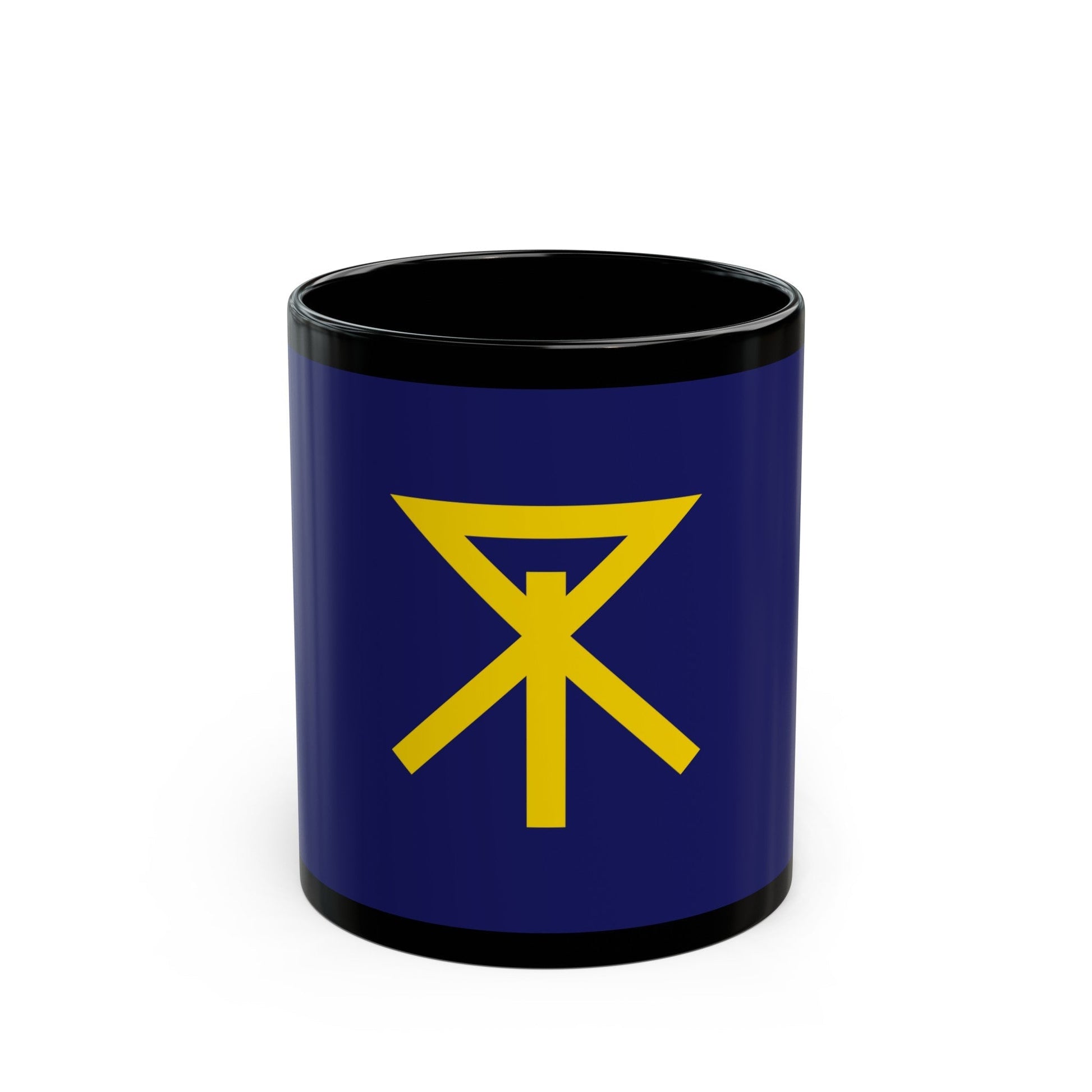 Flag of Osaka Osaka Japan - Black Coffee Mug-11oz-The Sticker Space