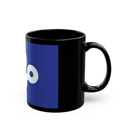 Flag of Osaka Prefecture Japan - Black Coffee Mug-The Sticker Space