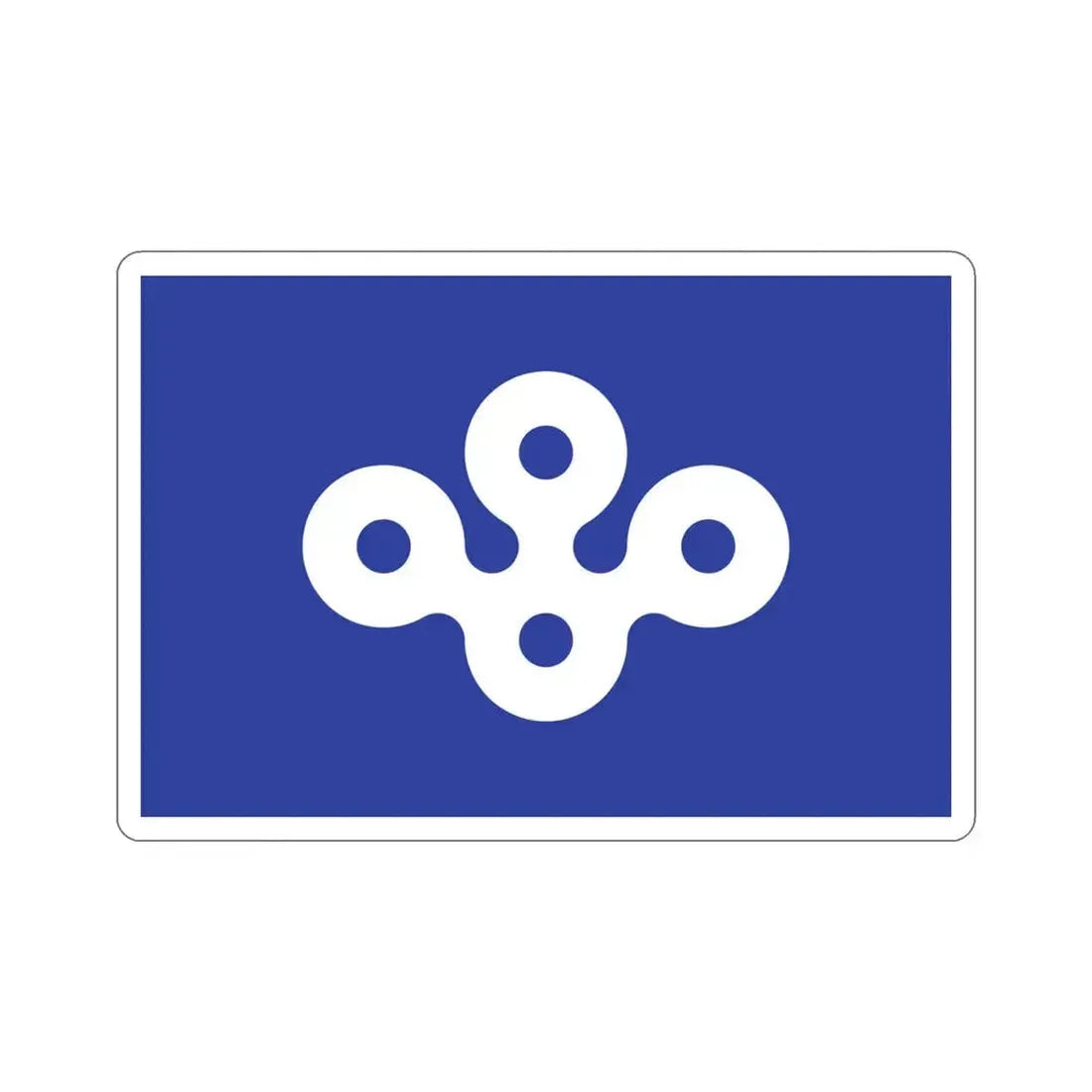 Flag of Osaka Prefecture Japan STICKER Vinyl Die-Cut Decal 4 Inch - The Sticker Space