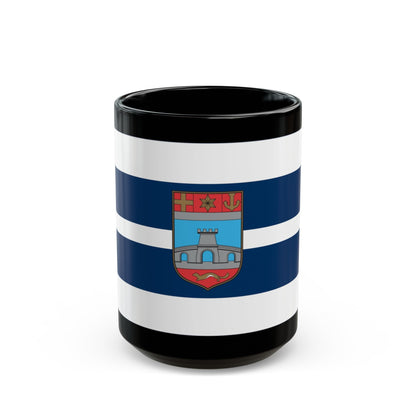 Flag of Osijek Baranja County Croatia - Black Coffee Mug-15oz-The Sticker Space