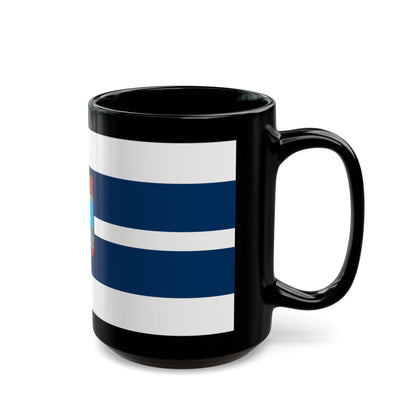 Flag of Osijek Baranja County Croatia - Black Coffee Mug-The Sticker Space