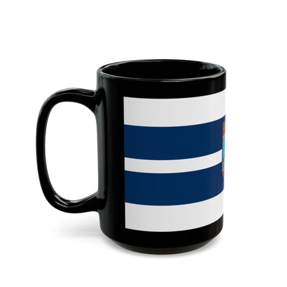 Flag of Osijek Baranja County Croatia - Black Coffee Mug-The Sticker Space