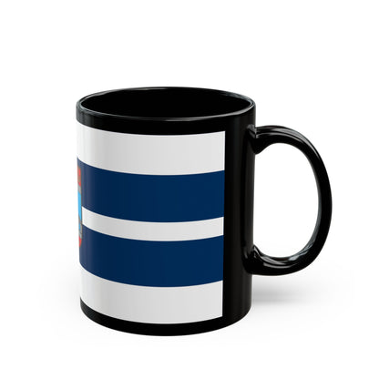 Flag of Osijek Baranja County Croatia - Black Coffee Mug-The Sticker Space