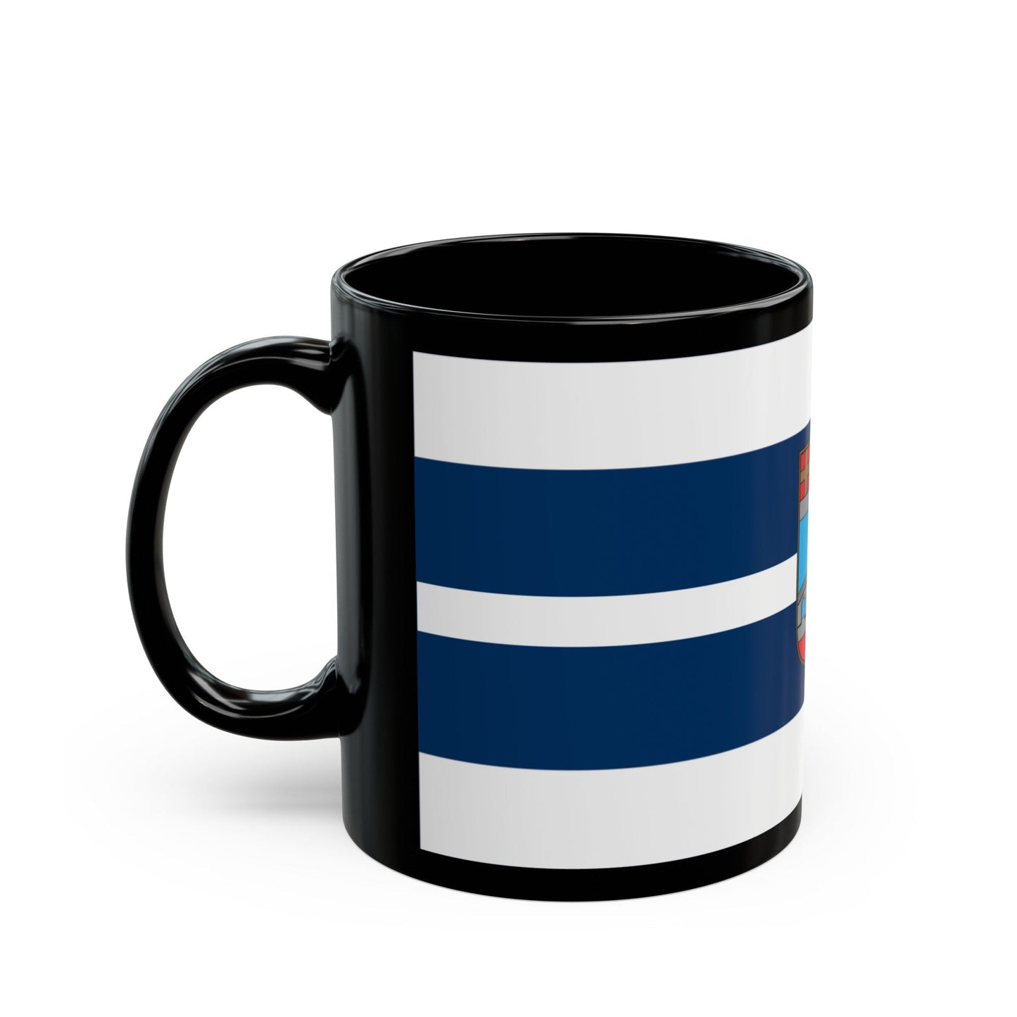 Flag of Osijek Baranja County Croatia - Black Coffee Mug-The Sticker Space