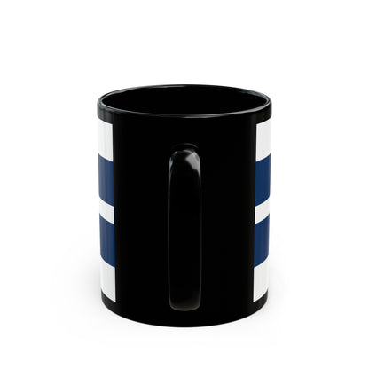 Flag of Osijek Baranja County Croatia - Black Coffee Mug-The Sticker Space