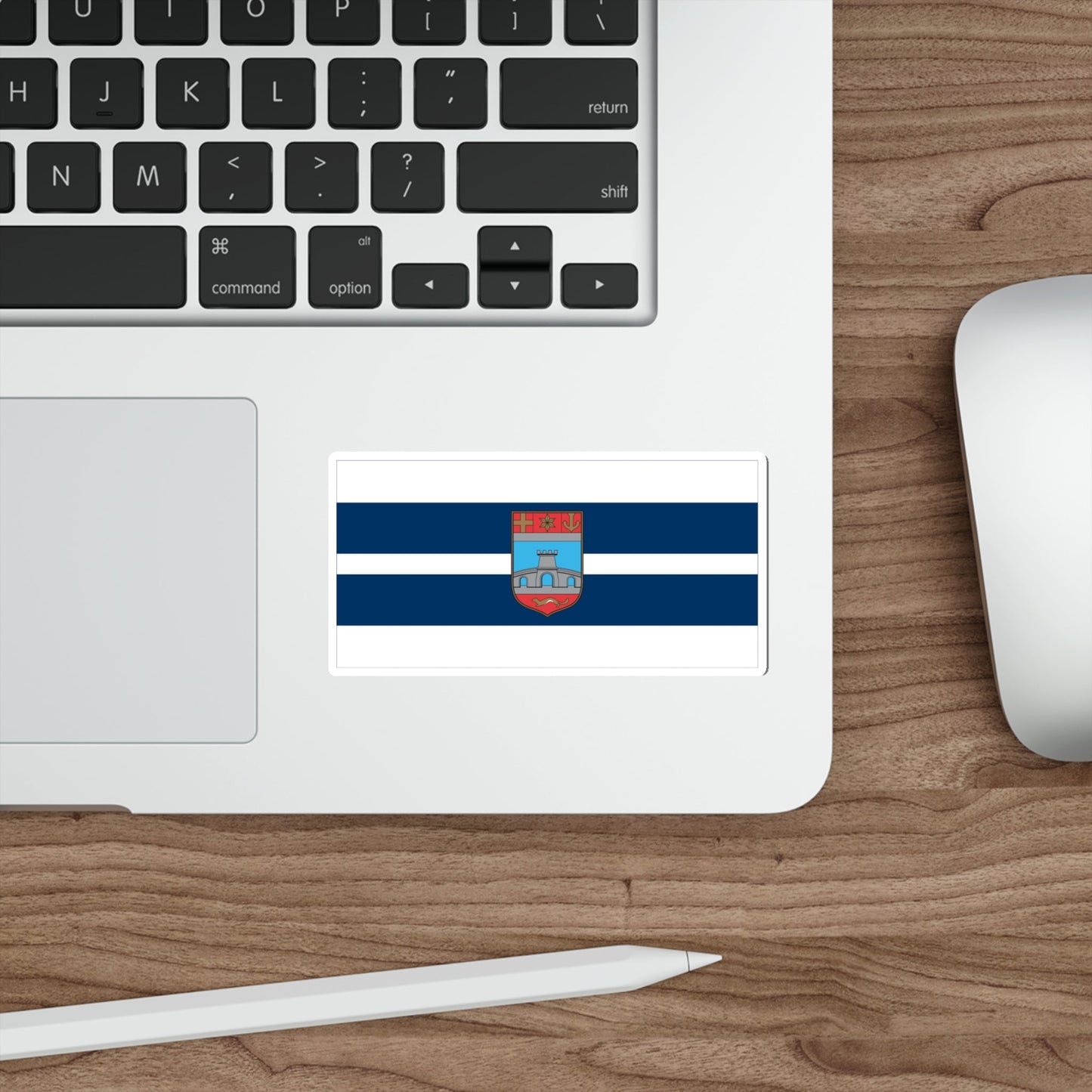 Flag of Osijek Baranja County Croatia STICKER Vinyl Die-Cut Decal-The Sticker Space