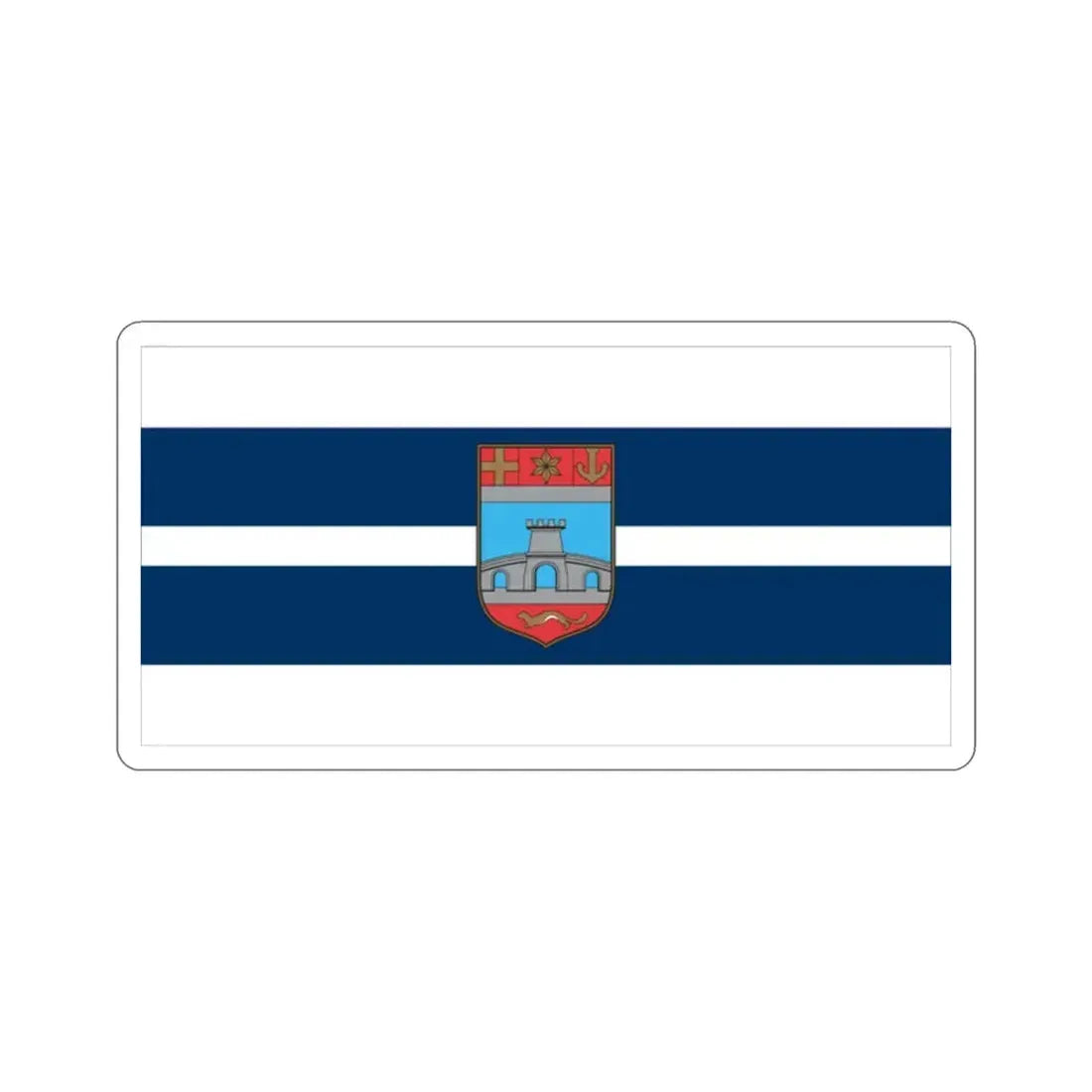 Flag of Osijek Baranja County Croatia STICKER Vinyl Die-Cut Decal 2 Inch - The Sticker Space
