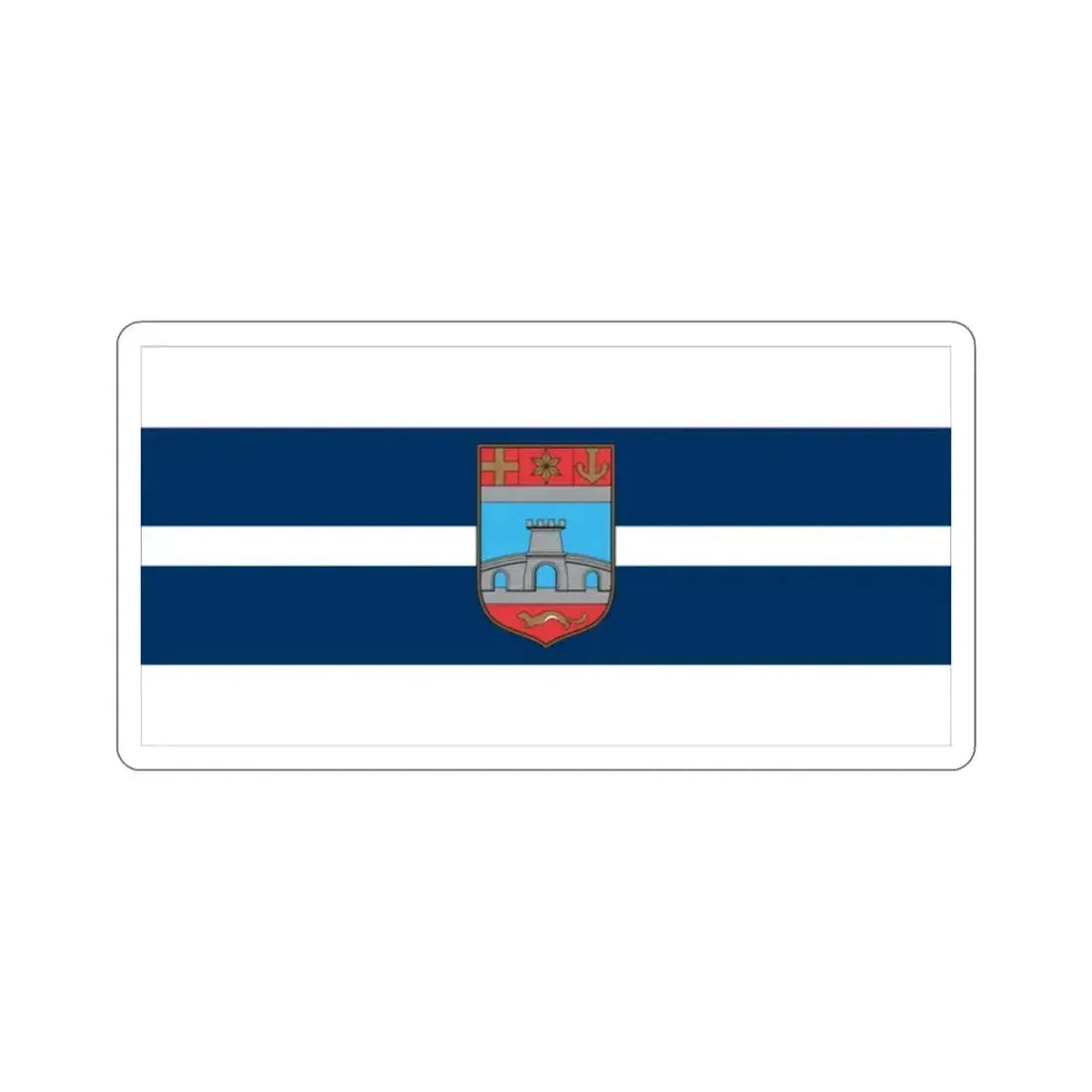 Flag of Osijek Baranja County Croatia STICKER Vinyl Die-Cut Decal 2 Inch - The Sticker Space