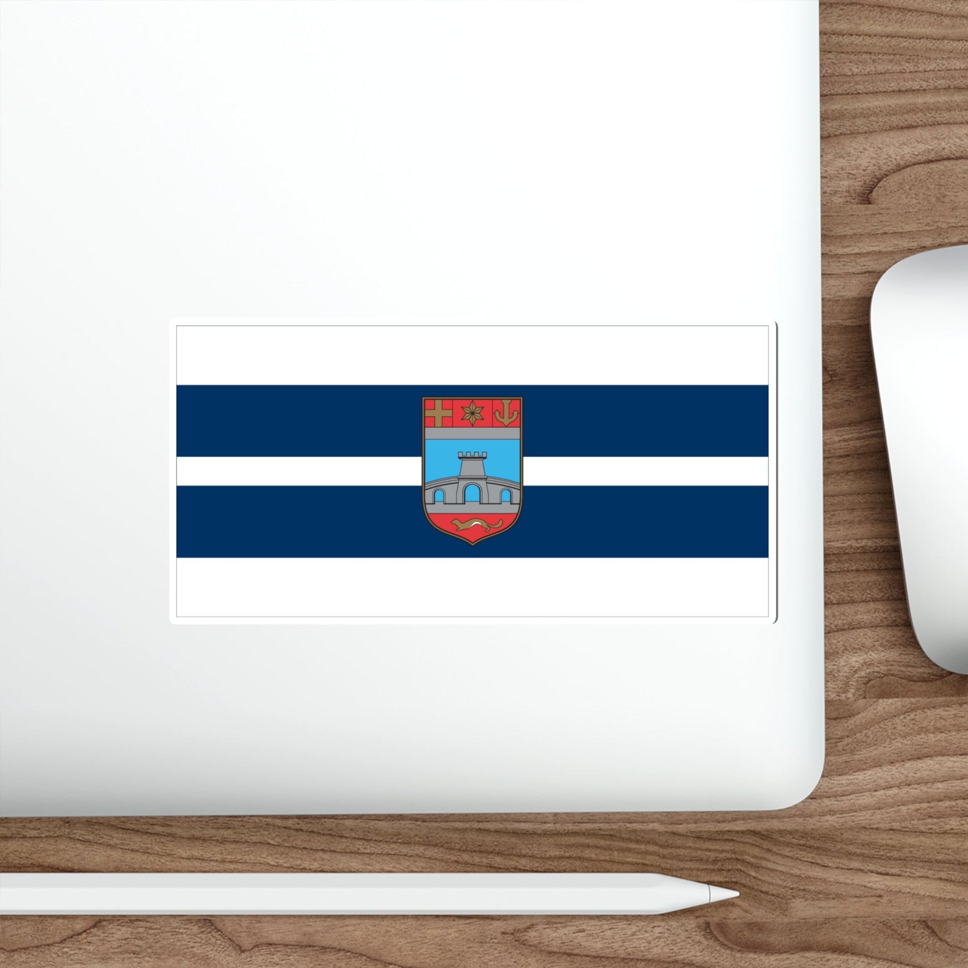 Flag of Osijek Baranja County Croatia STICKER Vinyl Die-Cut Decal-The Sticker Space