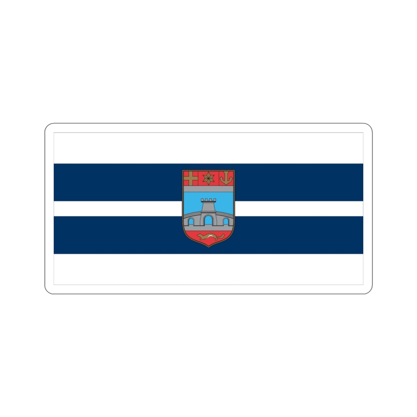 Flag of Osijek Baranja County Croatia STICKER Vinyl Die-Cut Decal-3 Inch-The Sticker Space