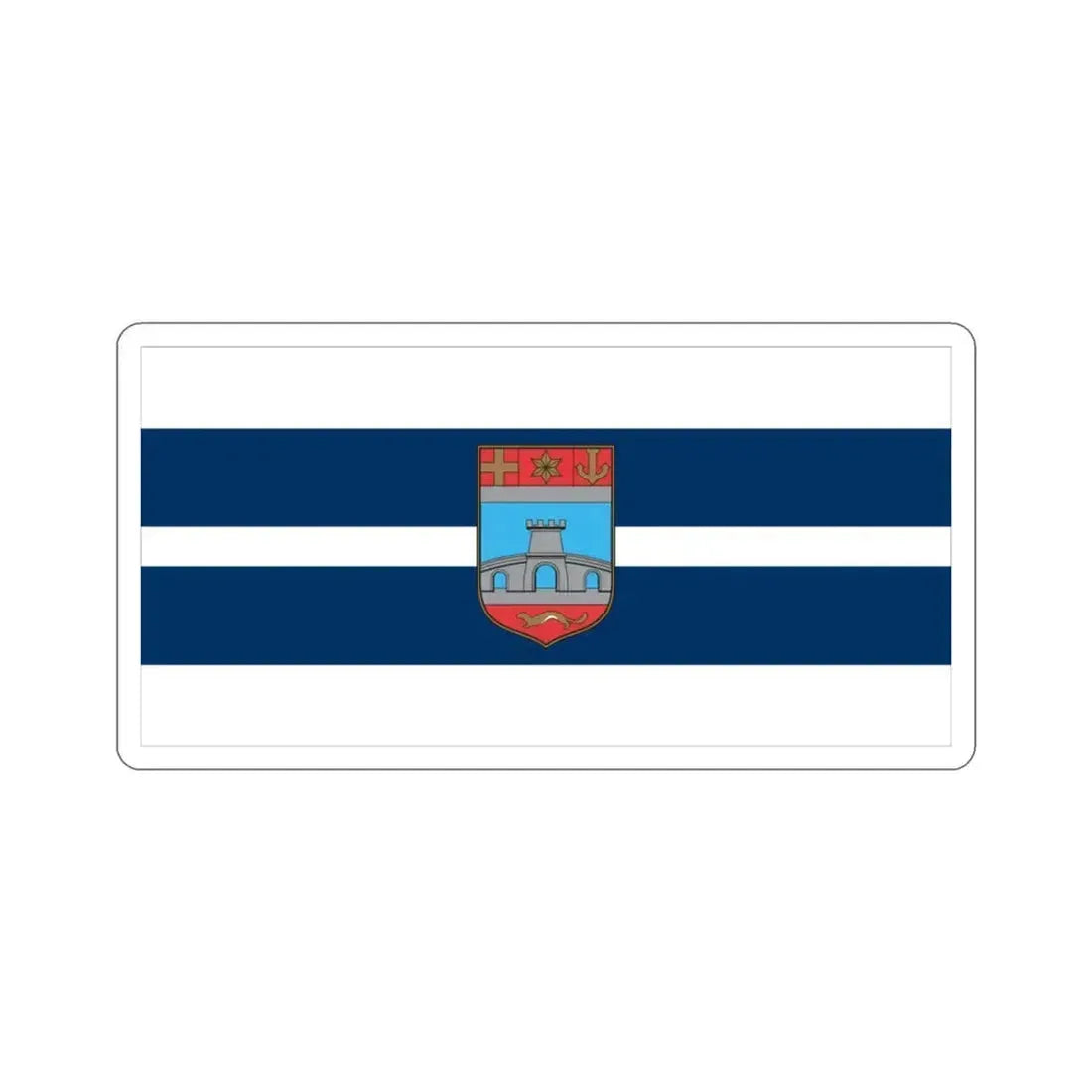 Flag of Osijek Baranja County Croatia STICKER Vinyl Die-Cut Decal 3 Inch - The Sticker Space