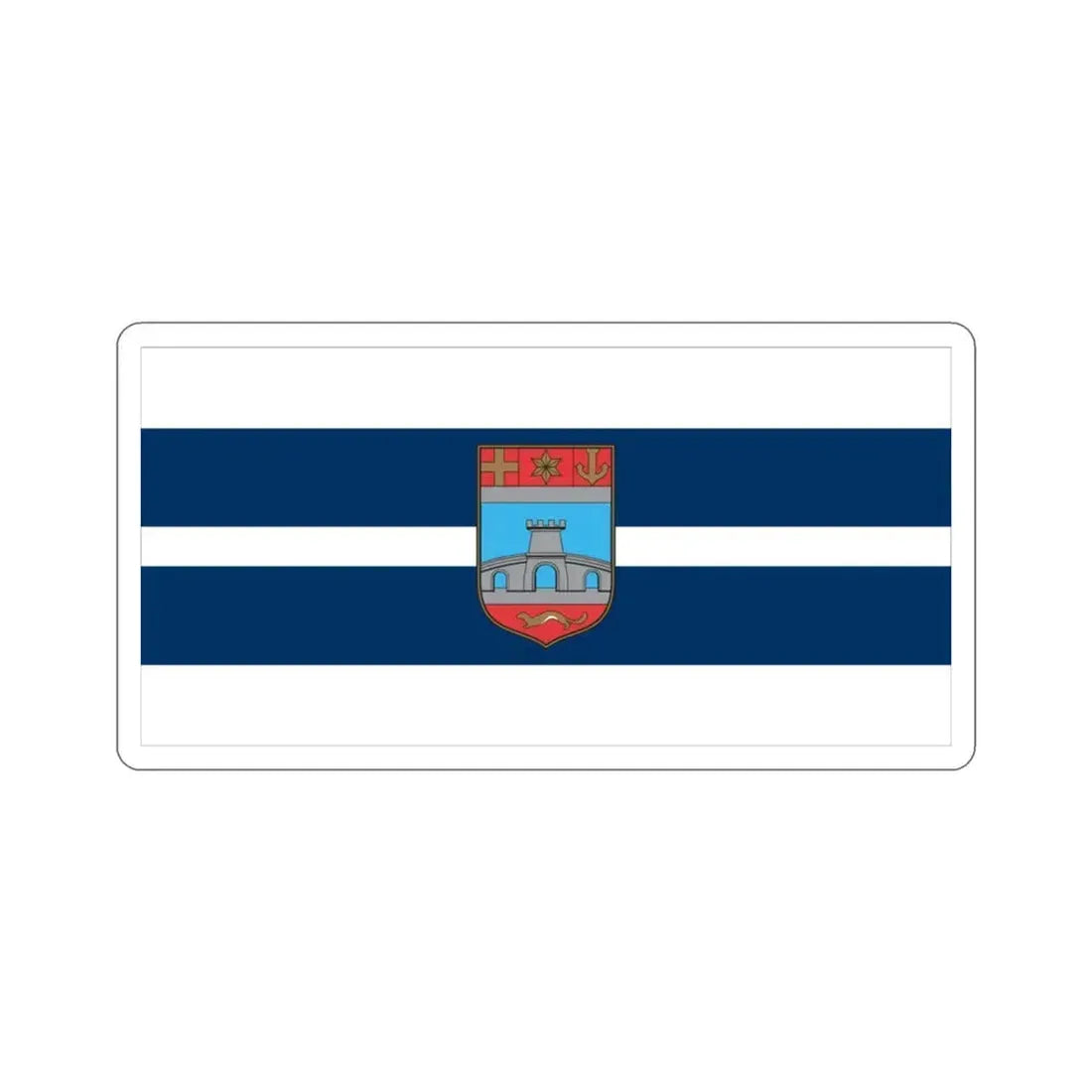Flag of Osijek Baranja County Croatia STICKER Vinyl Die-Cut Decal 3 Inch - The Sticker Space
