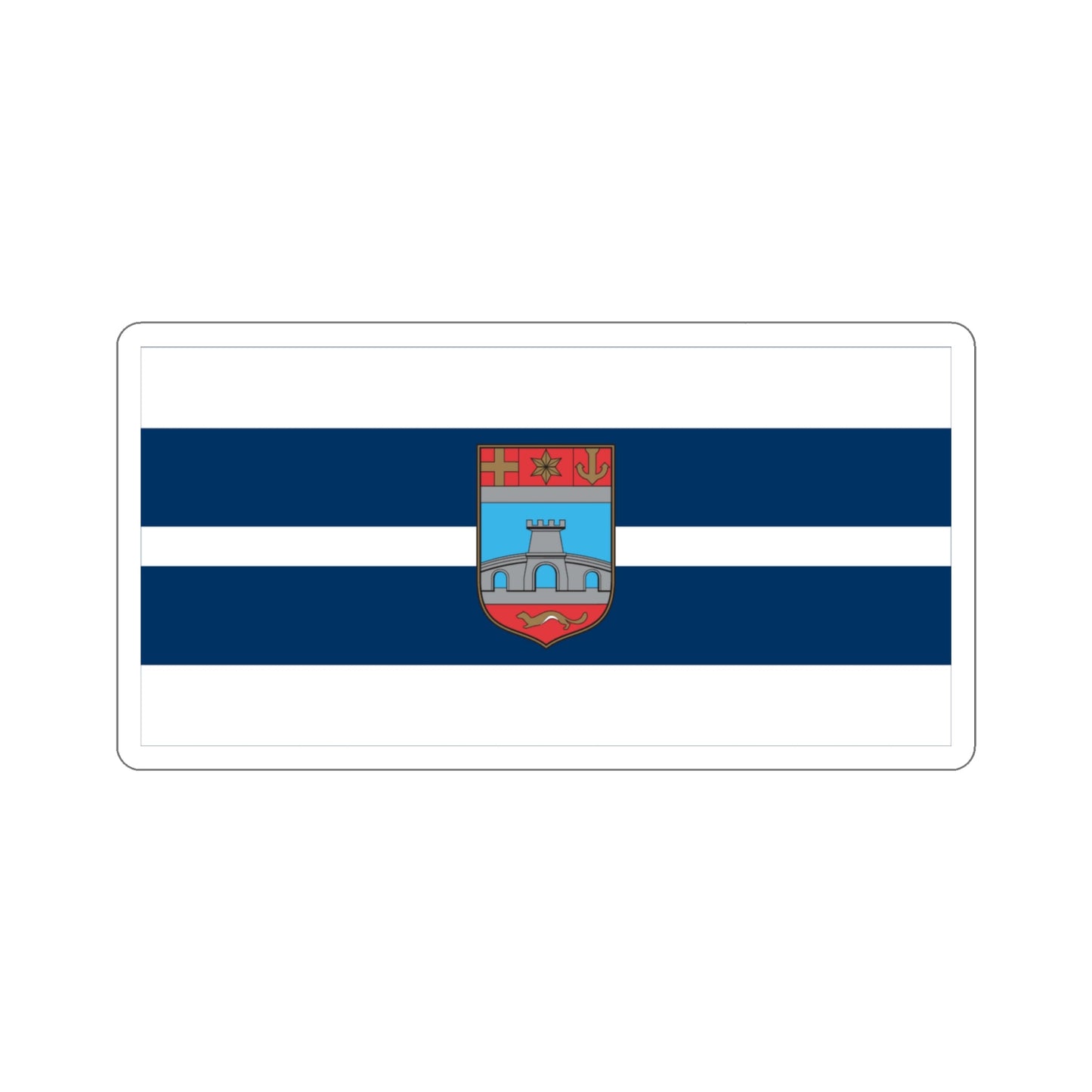 Flag of Osijek Baranja County Croatia STICKER Vinyl Die-Cut Decal-4 Inch-The Sticker Space