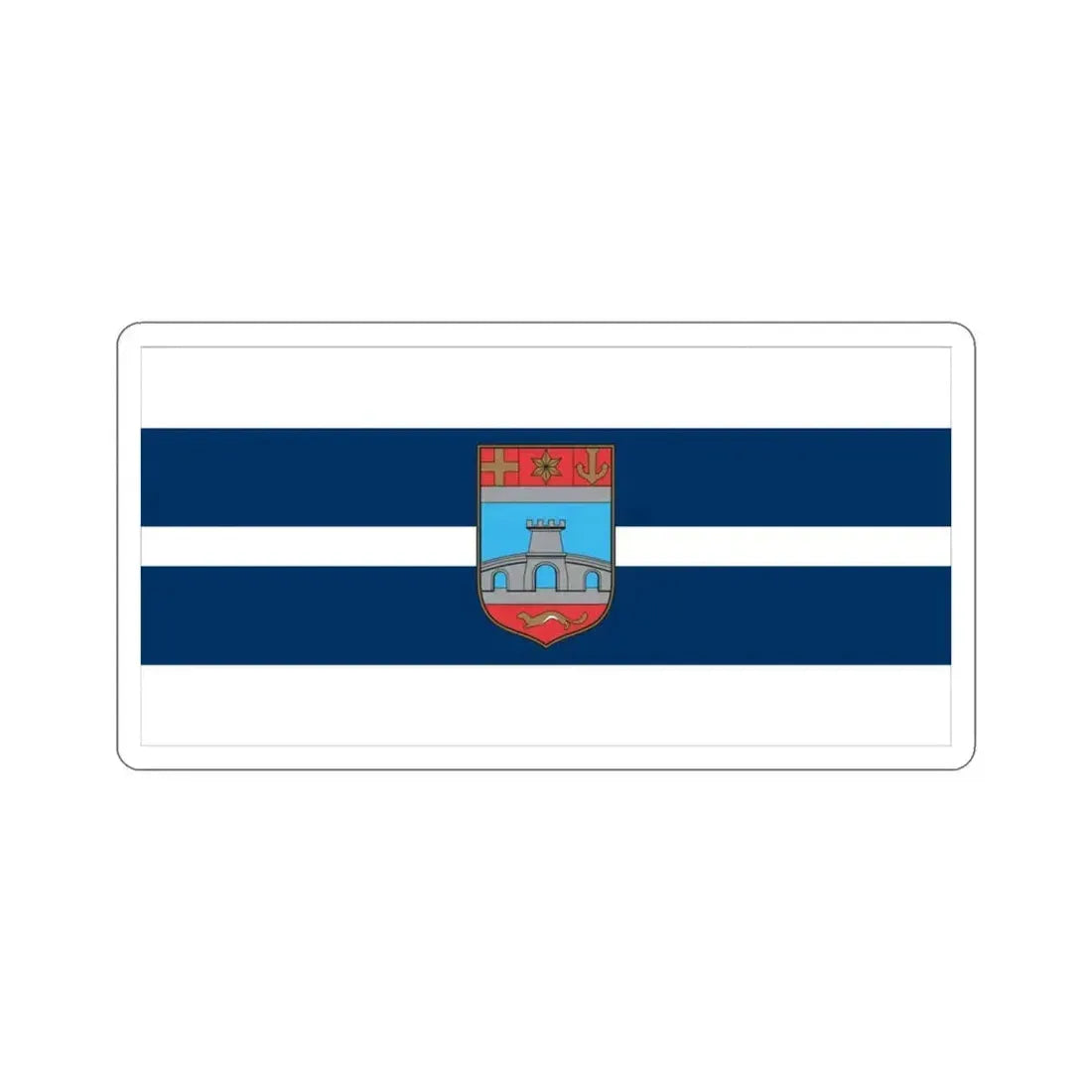 Flag of Osijek Baranja County Croatia STICKER Vinyl Die-Cut Decal 4 Inch - The Sticker Space