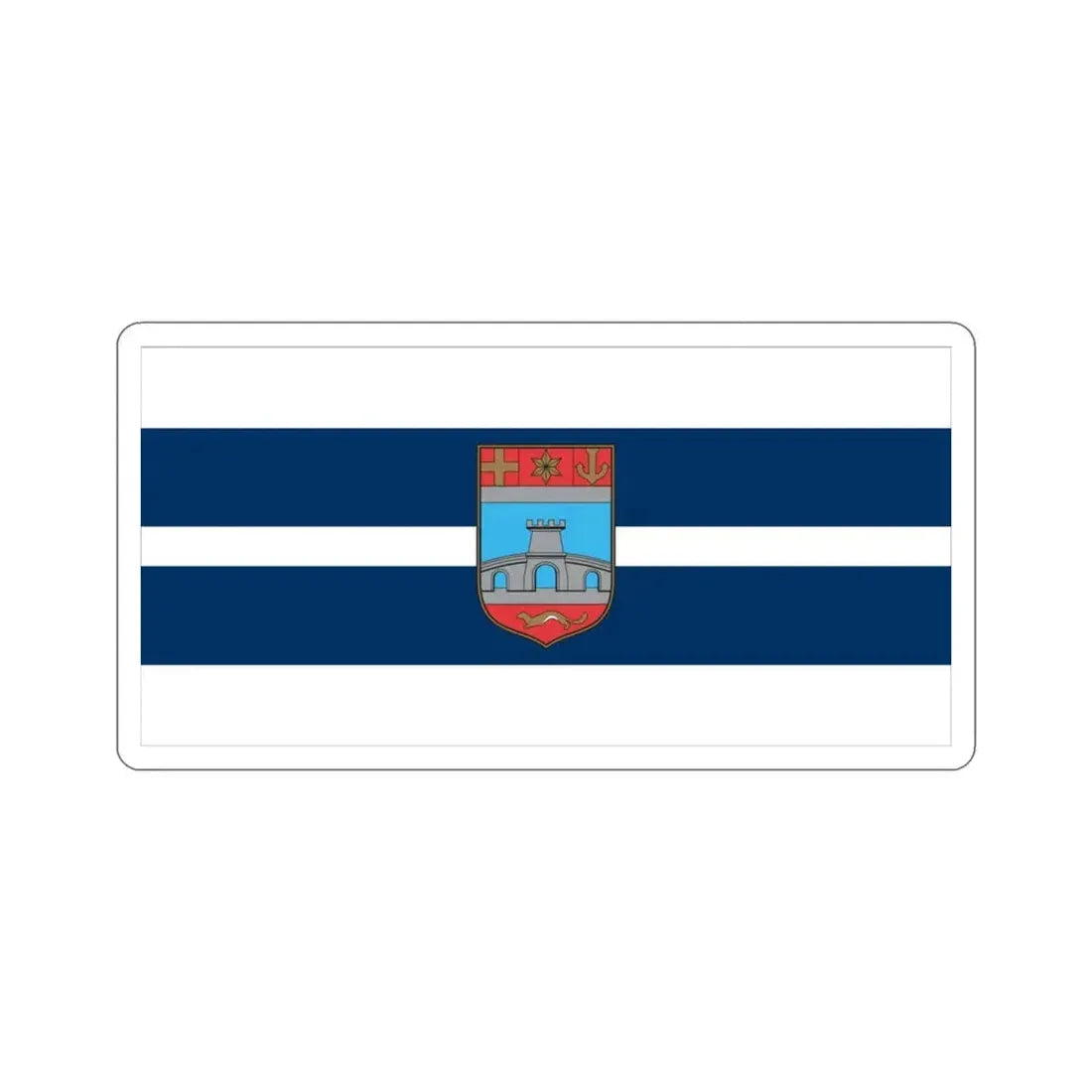 Flag of Osijek Baranja County Croatia STICKER Vinyl Die-Cut Decal 4 Inch - The Sticker Space