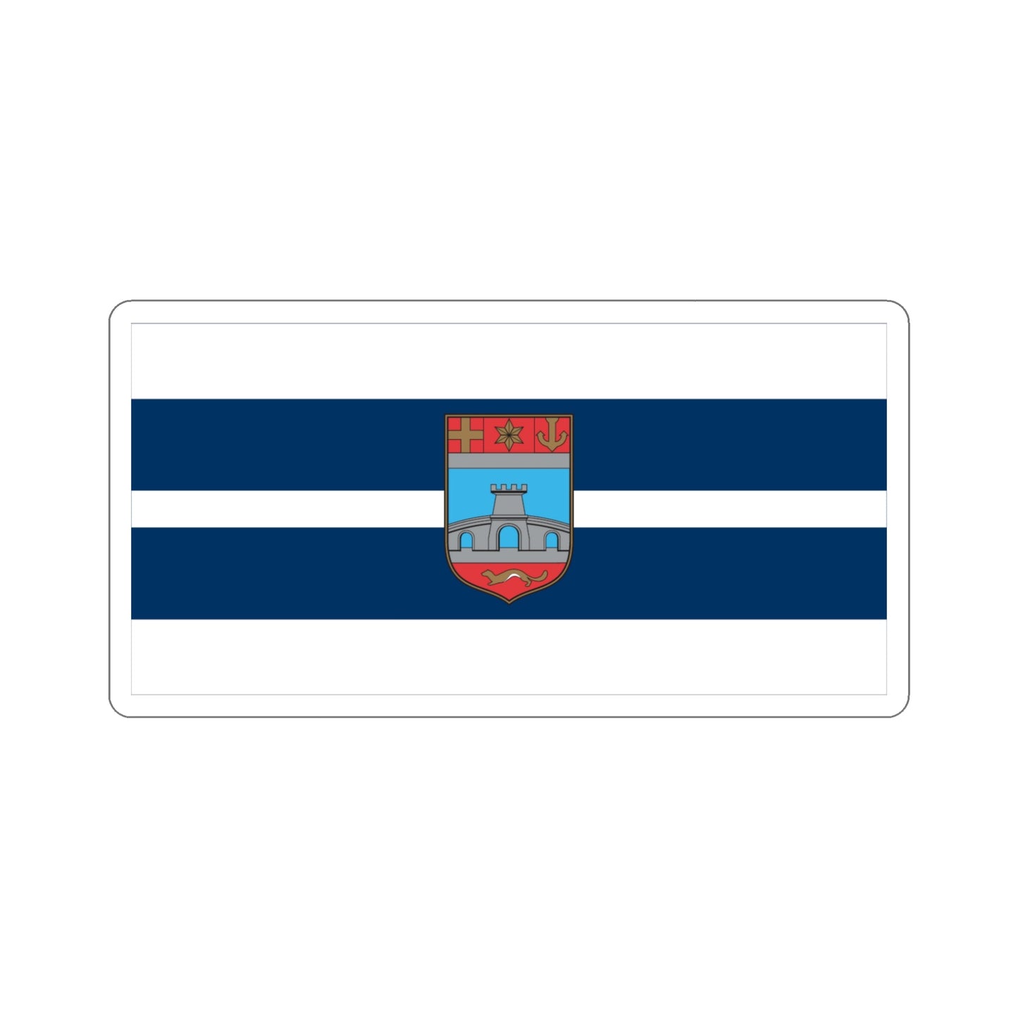 Flag of Osijek Baranja County Croatia STICKER Vinyl Die-Cut Decal-5 Inch-The Sticker Space