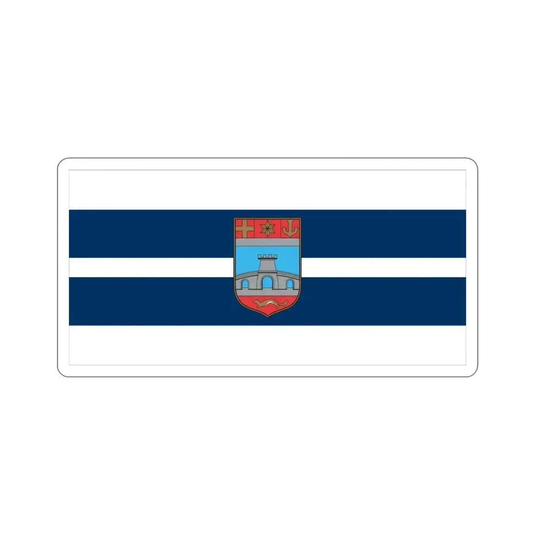 Flag of Osijek Baranja County Croatia STICKER Vinyl Die-Cut Decal 5 Inch - The Sticker Space