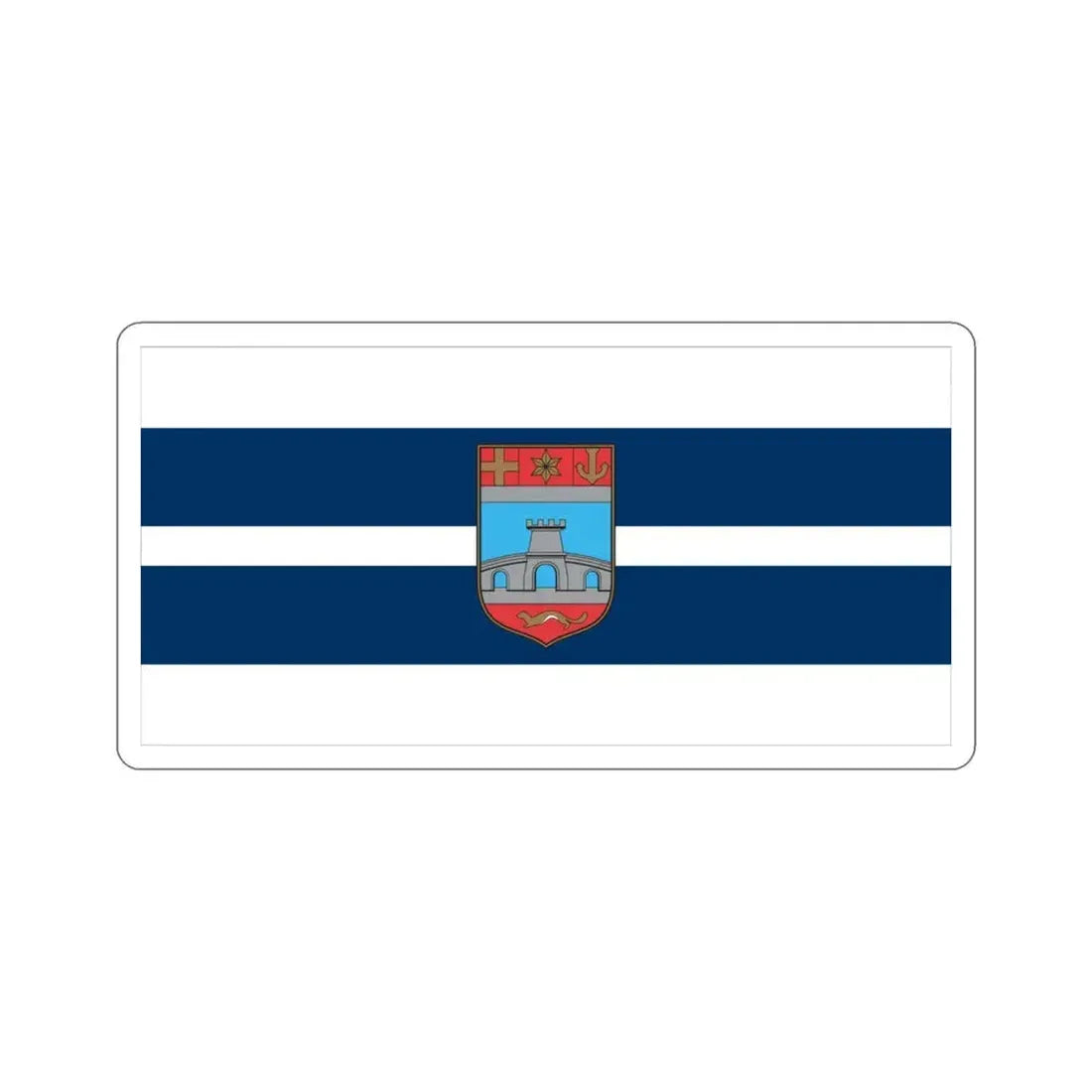 Flag of Osijek Baranja County Croatia STICKER Vinyl Die-Cut Decal 5 Inch - The Sticker Space