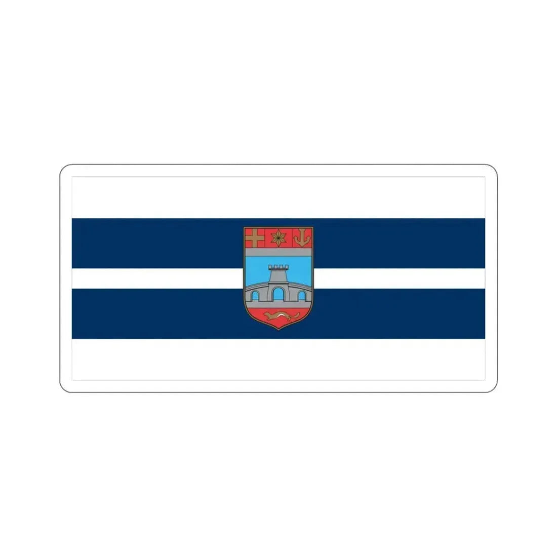 Flag of Osijek Baranja County Croatia STICKER Vinyl Die-Cut Decal 6 Inch - The Sticker Space
