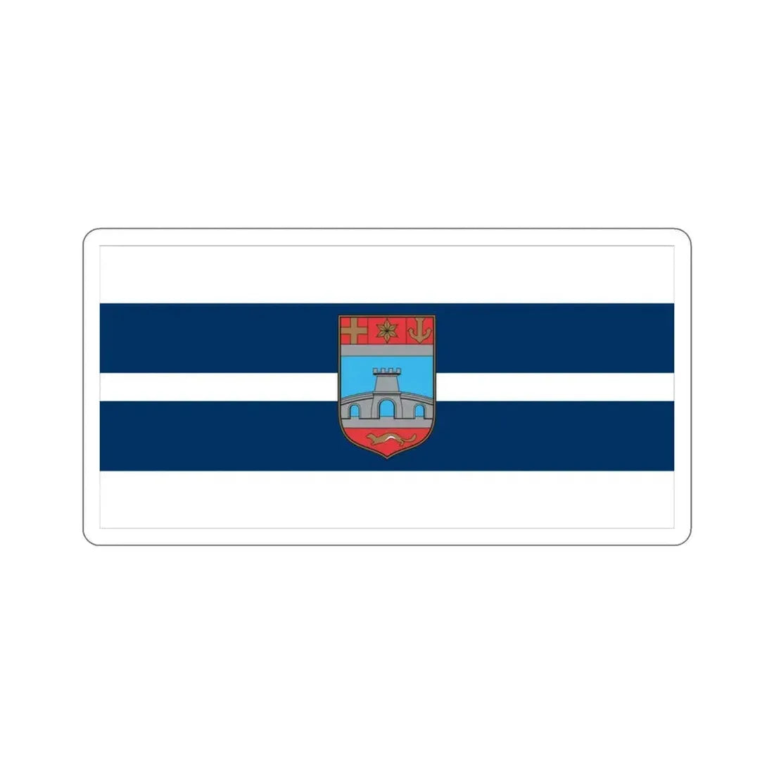 Flag of Osijek Baranja County Croatia STICKER Vinyl Die-Cut Decal 6 Inch - The Sticker Space