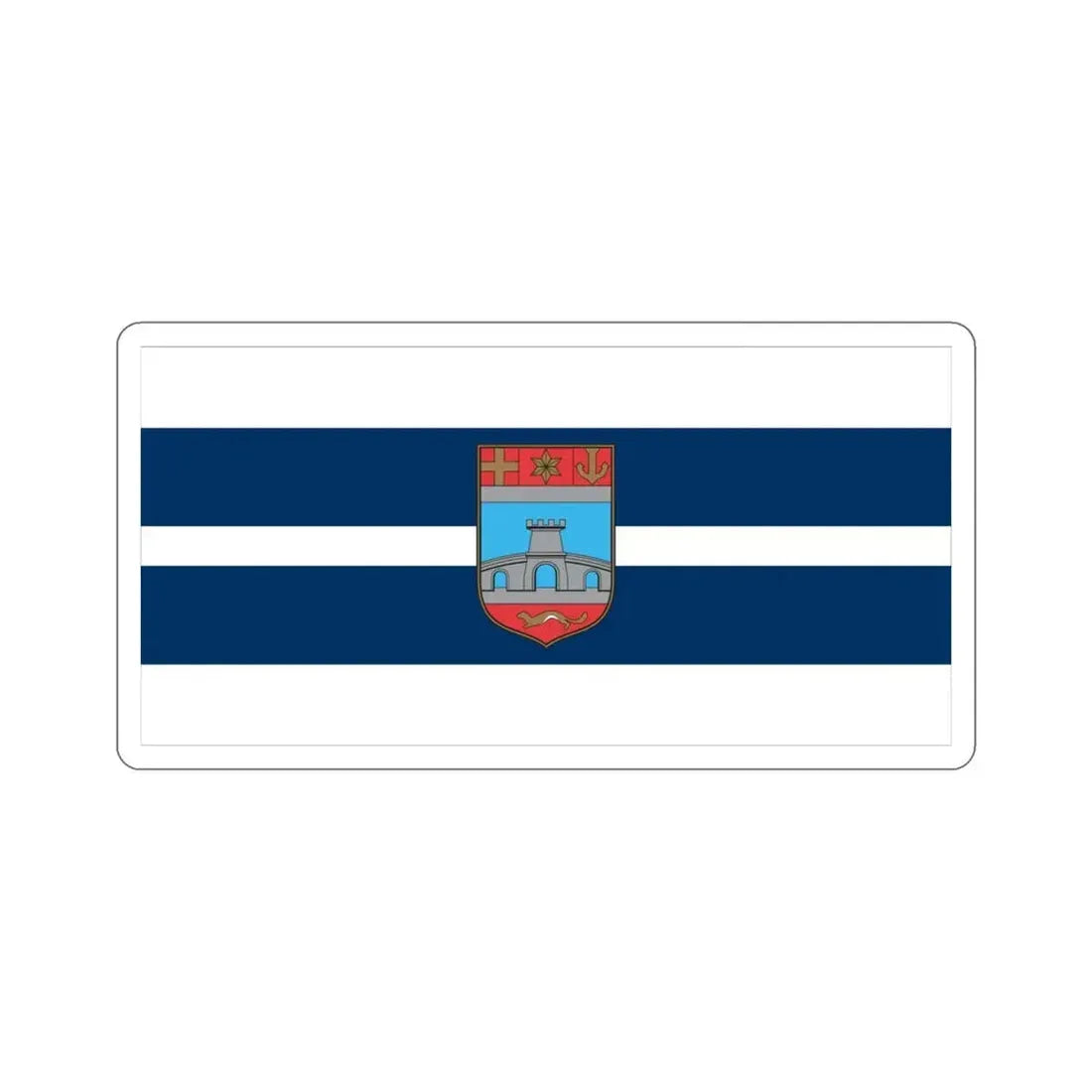 Flag of Osijek Baranja County Croatia STICKER Vinyl Die-Cut Decal - The Sticker Space