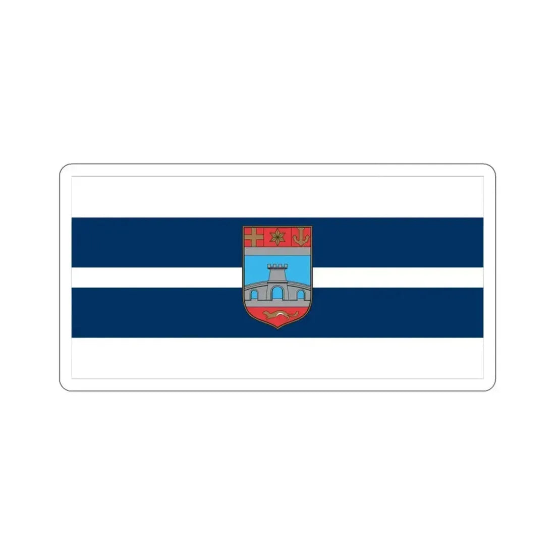 Flag of Osijek Baranja County Croatia STICKER Vinyl Die-Cut Decal - The Sticker Space