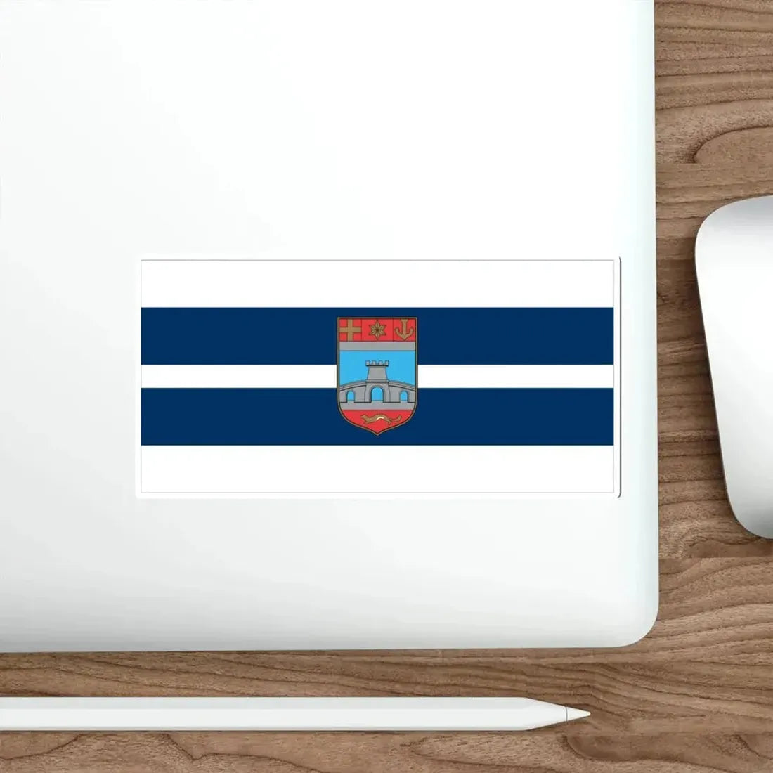 Flag of Osijek Baranja County Croatia STICKER Vinyl Die-Cut Decal - The Sticker Space