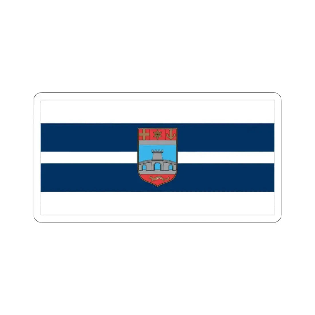 Flag of Osijek Baranja County Croatia STICKER Vinyl Die-Cut Decal - The Sticker Space