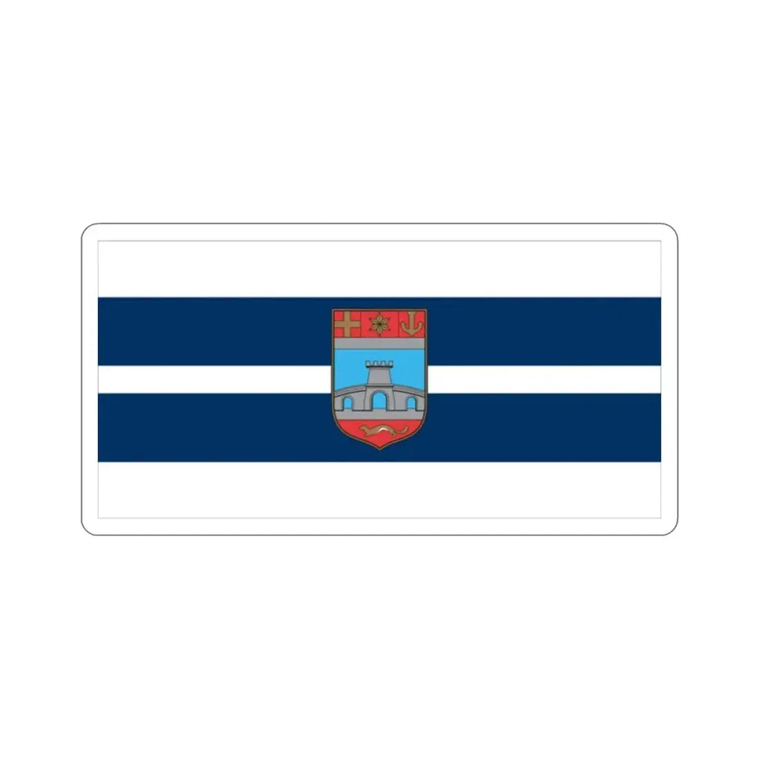 Flag of Osijek Baranja County Croatia STICKER Vinyl Die-Cut Decal - The Sticker Space