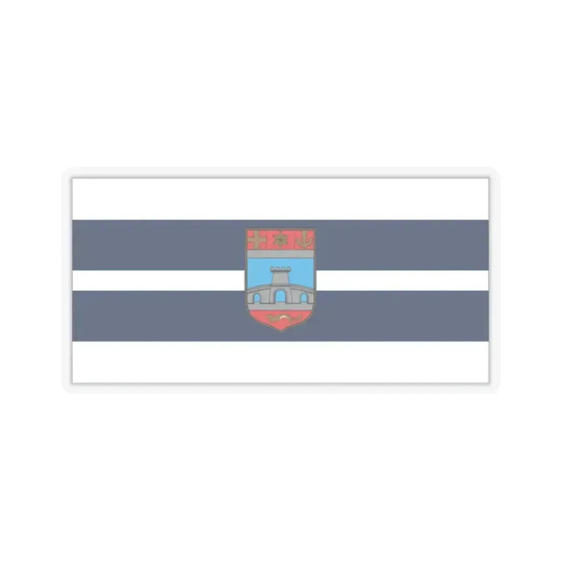 Flag of Osijek Baranja County Croatia - STICKER Vinyl Kiss-Cut Decal 2 Inch Transparent - The Sticker Space