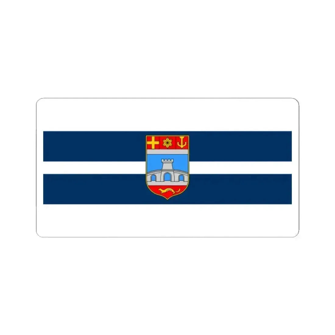 Flag of Osijek-Baranja County (Croatia) STICKER Vinyl Kiss-Cut Decal 2 Inch White - The Sticker Space