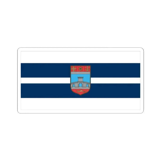 Flag of Osijek Baranja County Croatia - STICKER Vinyl Kiss-Cut Decal 2 Inch White - The Sticker Space